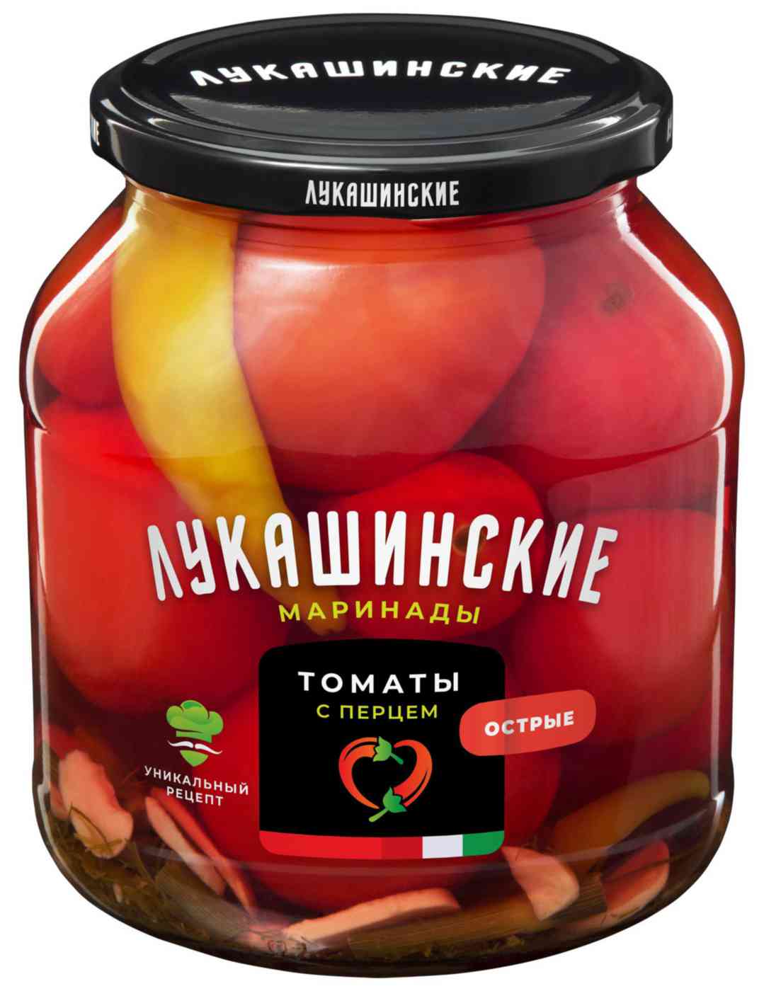 Томаты маринованные Лукашинские с острым перцем