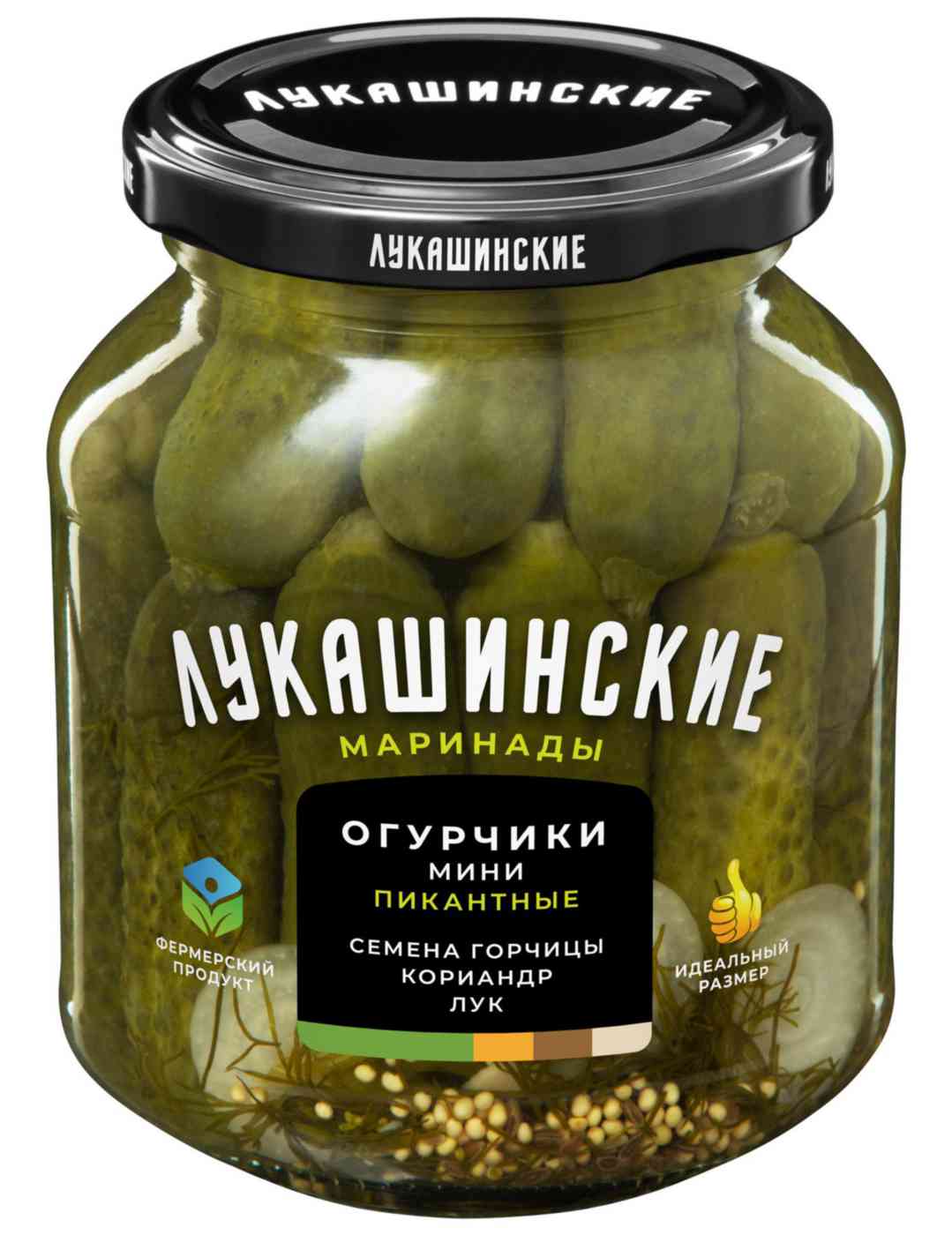 Огурчики маринованные Лукашинские пикантные мини