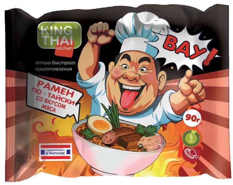 Лапша King Thai Kitchen Рамен по-тайски со вкусом мяса