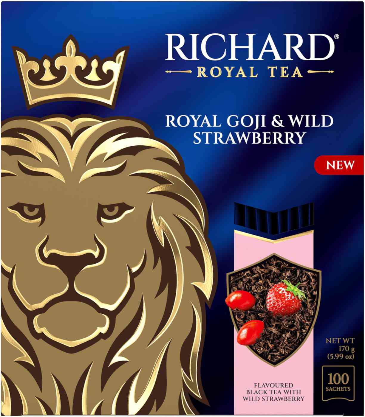 Чай черный Richard Royal Goji & Wild Strawberry с натуральной земляникой и ароматом ягод годжи