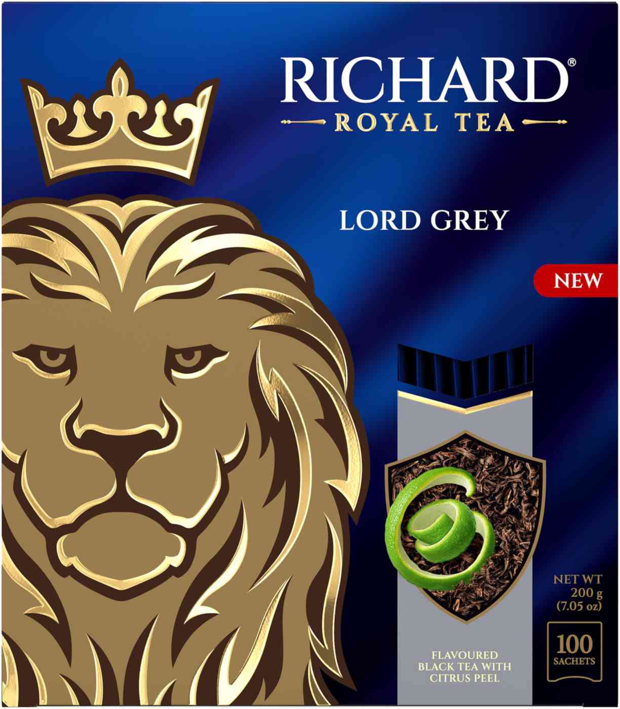 Чай черный Richard Lord Grey со вкусом бергамота с цедрой цитрусовых