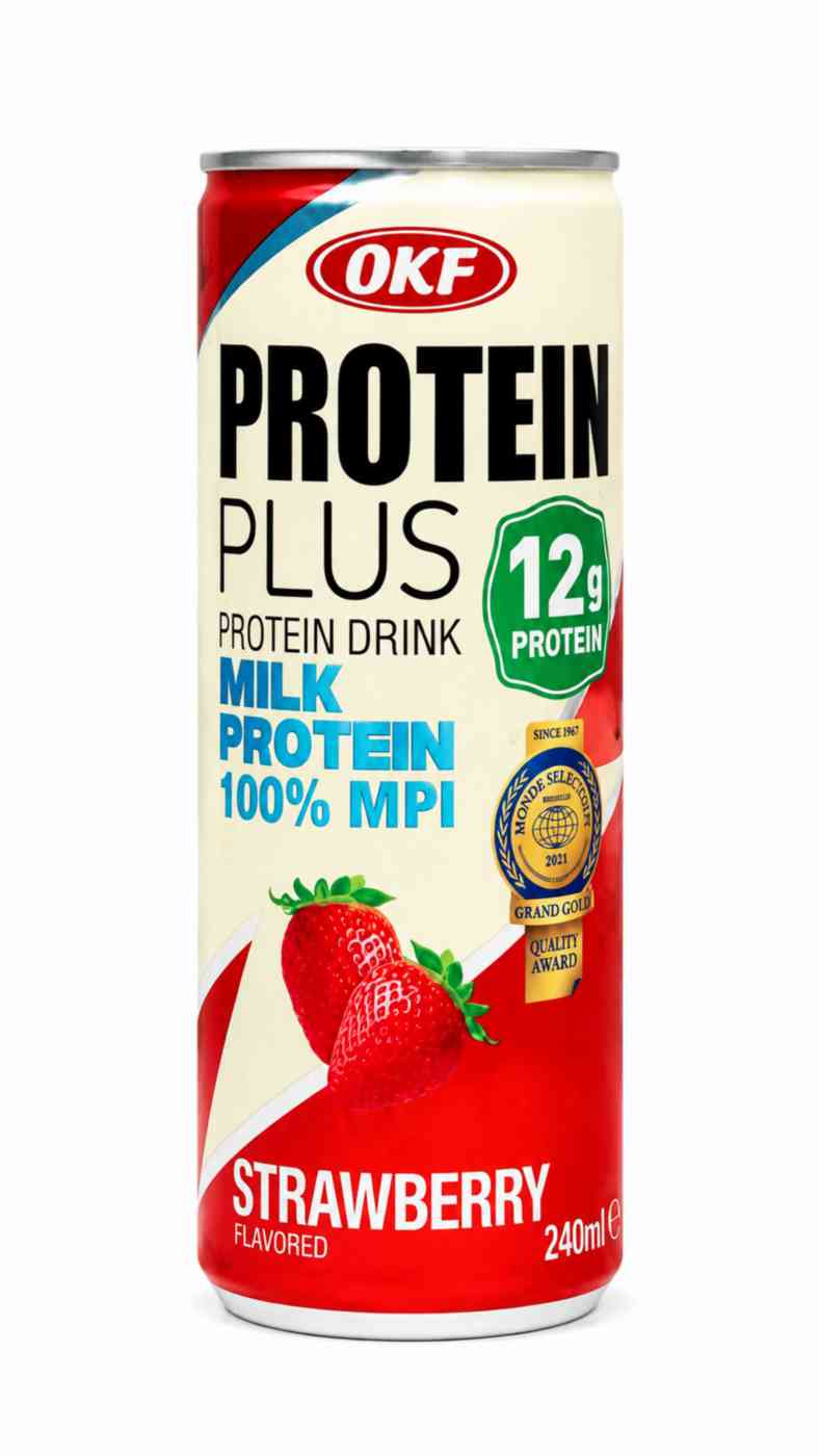 Напиток OKF Protein Plus Strawberry flavored